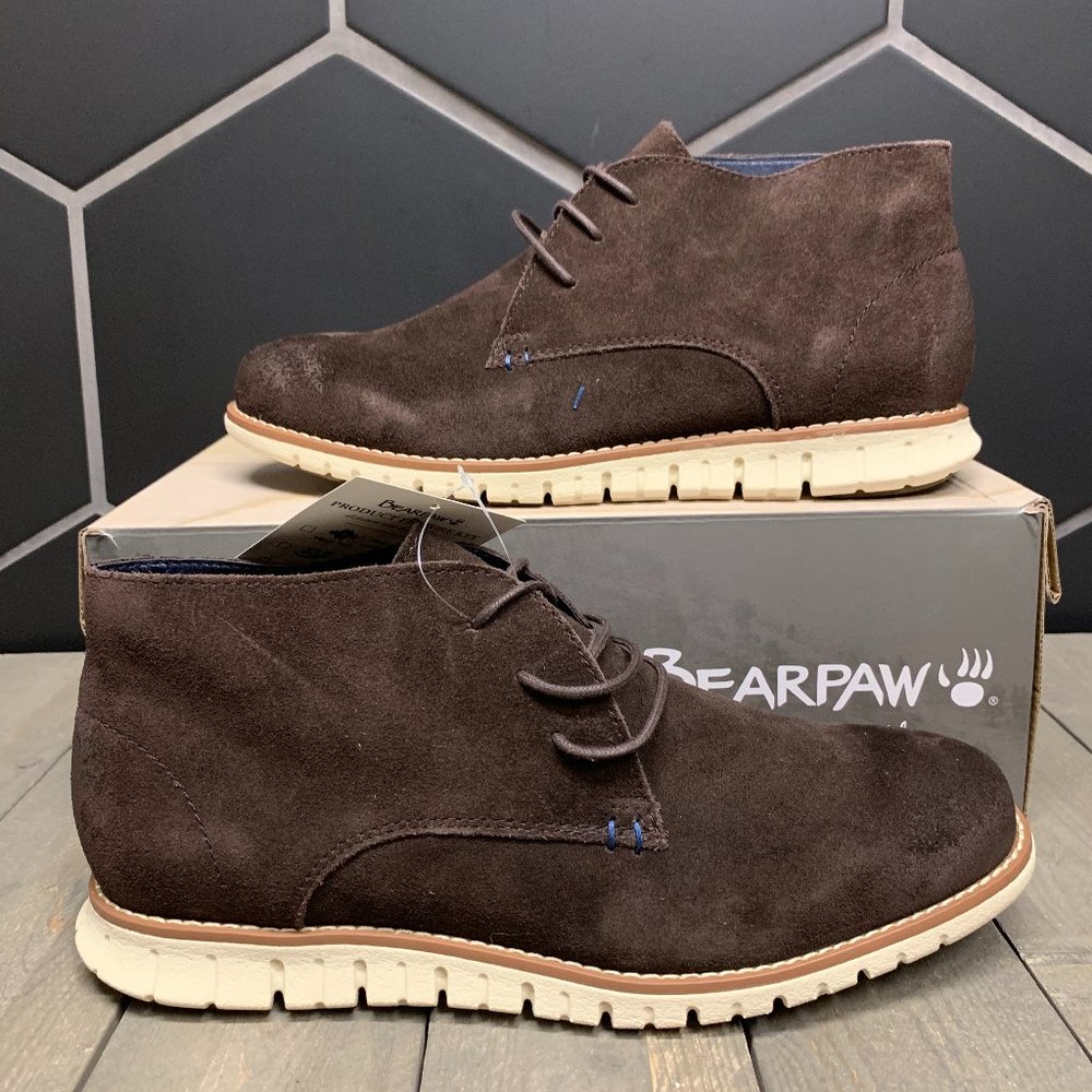 ~New W/ Box! Men's Bearpaw Gabe Chukka Casual Dress Brown Suede Boots